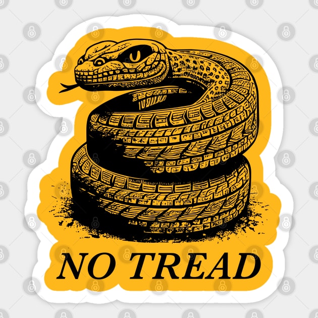 Dont Tread On Me - No Tread Sticker by Barn Shirt USA